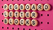 Pegboard Letters for Pegboard [Improved Round Version 2.0] | Craft Peg Board Organizer Accessories | 115 Pegboard Decoration Blocks with Emojis - Round