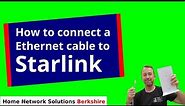 How to connect an Ethernet cable to a Starlink Router (Gen 2)