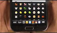 Samsung Galaxy Note 2 Android 4.4.2 KitKat - Emoji Keyboard Review