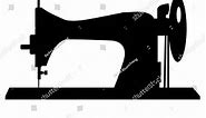 Black Sewing Machine Icon On White Stock Vector (Royalty Free) 2224542727 | Shutterstock