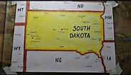 How to draw South Dakota map easy SAAD