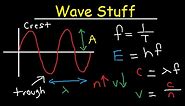 Wavelength, Frequency, Energy, Speed, Amplitude, Period Equations & Formulas - Chemistry & Physics