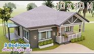 HOUSE DESIGN | 10 x 10 Meters | 3d bedroom Pinoy House