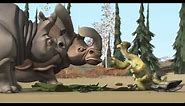 Ice Age 1 Sid and Rhino with Mammoth