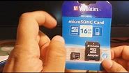 Verbatim 16 Gb Clase 10 Micro Sd Sdhc card unpack and review