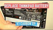 How to Replace Lenovo Thinkpad X1 Carbon Battery (Gen 9)