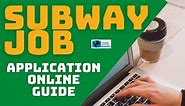 Subway Employment Application ≡ Fill Out PDF Forms Online