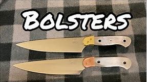 Knife Bolsters, How to make a knife bolster, How to attach bolsters on a knife