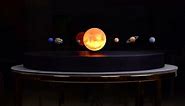 Quantum magnetic levitation real-time spinning solar system