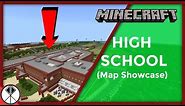 Minecraft HIGH SCHOOL MAP! (MCPE Map Showcase) *Roleplay*