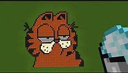 Garfield Pixel Art in Minecraft