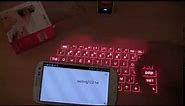 Celluon Magic Cube + Samsung Galaxy S III (Projection Keyboard)