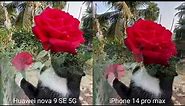 Huawei Nova 9 SE 5G vs iPhone 14 pro max Camera test Comparison
