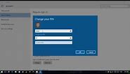 How to change the PIN in Windows 10