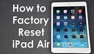 How to Factory Reset / Master Wipe iPad / iPhone iOS9 iOS8 iOS7