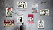 VOTHI Funny Inspirational Posters Metal Tin Signs - Motivational Wall Deco,Home Office,Success Sayings,Classroom Decorations, Encouragement Gifts for Men, Women 12x8 Inch