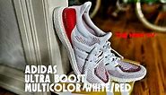 Adidas Ultra Boost Multicolor White/Red Detail & On Feet
