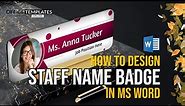 How to Design Employee/Staff Name Badge or Name Plate in MS Word | DIY Tutorial