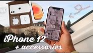 White iPhone 12 unboxing🤍 + accessories