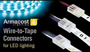 How to use LED Strip Light wire-to-tape light connectors