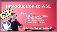 The Best ASL Course for Beginners | FREE Lesson | Introduction to ASL