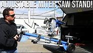 Adjustable Rolling Miter Saw Stand That Will Make Your Job Easier!