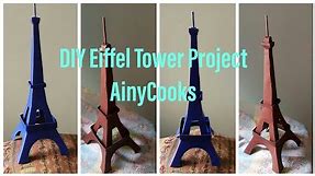 DIY Eiffel Tower 🗼 project making with cardboard _ AinyCooks