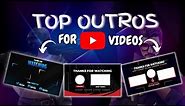 Top 10 YouTube Endscreen Template (Outro Template) For Free No Copyright | Free to Use
