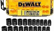 DEWALT Impact Socket Set, 23-Piece, 1/2" Drive Metric/SAE (DWMT74739)