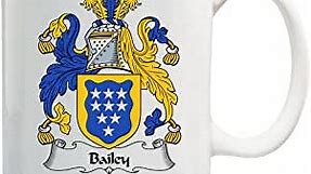 Bailey Coat of Arms/Bailey Family Crest 11 Oz Ceramic Coffee/Cocoa Mug by Carpe Diem Designs, Made in the U.S.A.