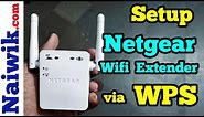 Setup Netgear N300 Wifi range Extender via WPS button