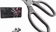 Heavy Duty Scissors 9'', All Purpose, Leather Scissors, Reinforced Stainless Steel Blades with Metal Handles for Home, Office, Easy Cutting Cardboard, Fabric, Carpet, Leather