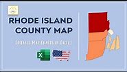 Rhode Island County Map in Excel - Counties List and Population Map
