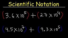 Scientific Notation - Addition and Subtraction