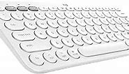 Logitech K380 Multi-Device Bluetooth Keyboard for Mac with Compact Slim Profile, Easy-Switch, 2 Year Battery, MacBook Pro/ Air/ iMac/ iPad Compatible - Off White