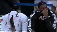 LeBron James and Dwyane Wade Kiss Cam (Miami Heat at Atlanta Hawks)