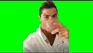 Ronaldo Drinking Wine Meme (HD GREEN SCREEN)