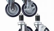 Regency 5" Work Table and Equipment Stand Swivel Stem Casters - 4/Set