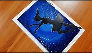 A Fairy Silhouette Drawing||How to draw fairy ||Easy Drawing For Beginners||