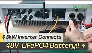 Connect 5kW Inverter with 51.2V LiFePO4 Battery? Solar Beginner Guides!