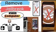Unjailbreak iphone with Computer | Remove cydia | Remove Jailbreak |