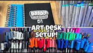 NashVibes- My Art Desk Setup and Supplies I Use!