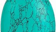 mookaitedecor Green Howlite Turquoise Pocket Palm Stone Worry Stones Therapy Crystal Healing Gemstone Oval Shape
