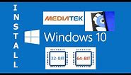 Install MTK (MediaTek Drivers) Windows 10 64 bit & 32 bit