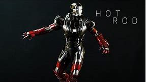 Hot Toys Iron Man Hot Rod Mark 22 Diecast 1/6 Scale Movie Masterpiece 4K Figure Unboxing Review