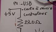 Comment alimenter une LED en 5 volts? Tension d'un port USB comme exemple #LED #électronique #résistance #montage #lumière #diode #USB #volt | Jean-Marc Perfetti
