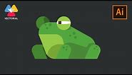 Flat Frog tutorial in Adobe illustrator