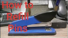 How do you fill pins in a stapler? How do you load a stapler? How do you put in Staples pins? How to