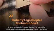 Burberry Classic Logo Graphic Cashmere Scarf | Premium Italian Cashmere | Luxury Residences.