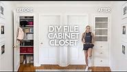 DIY File Cabinet Closet | Small Closet Makeover